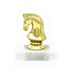 Schach (Pferdekopf) Goldfigur mit Basis