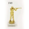 Feuerwehrmann Goldfigur mit Basis
