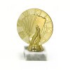 Karte (Poker) Goldfigur mit Basis