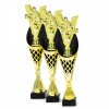 Go-Kart auf einer schwarz-goldenen Trophäe