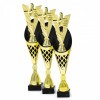 Like auf einer schwarz-goldenen Trophäe