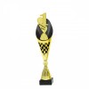 Platz auf einer schwarz-goldenen Trophäe
