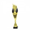 Go-Kart auf einer schwarz-goldenen Trophäe