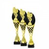 Eishockey auf einer schwarz-goldenen Trophäe
