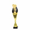 Fußball Torwart auf einer schwarz-goldenen Trophäe
