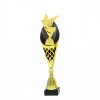 Taube (groß) auf einer schwarz-goldenen Trophäe