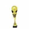 Globus auf einer schwarz-goldenen Trophäe
