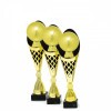 Globus auf einer schwarz-goldenen Trophäe